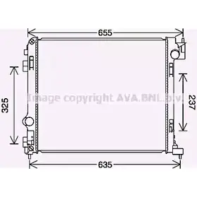 Радиатор охлаждения двигателя AVA QUALITY COOLING DN2444 4045385220939 1221475773 QD W4N