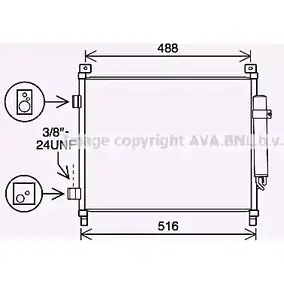 Радиатор кондиционера AVA QUALITY COOLING 4045385218592 1221476183 V CXDM DN5436D