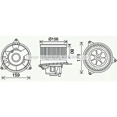 Моторчик вентилятора печки AVA QUALITY COOLING 4045385220168 FD8638 1221483187 B 5RFSG