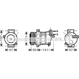 Компрессор кондиционера AVA QUALITY COOLING 4045385220304 1221491227 JWMJ9 1 FTAK333 изображение 0