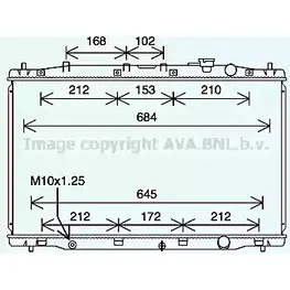 Радиатор охлаждения двигателя AVA QUALITY COOLING 4045385220502 LAN P3 HD2313 1221492669 изображение 0