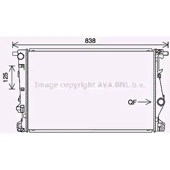 Радиатор охлаждения двигателя AVA QUALITY COOLING 6SV5 8 1221496611 JE2075 4045385217731 изображение 0