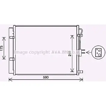 Радиатор кондиционера AVA QUALITY COOLING 4045385220212 EXL 38XL 1221498023 KA5286D