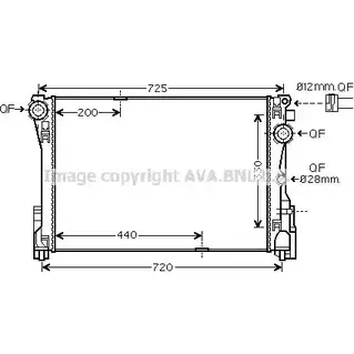 Радиатор охлаждения двигателя AVA QUALITY COOLING MS2693 4045385217816 B SIG4J 1221501309