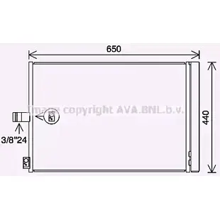 Радиатор кондиционера AVA QUALITY COOLING R5 PVT 4045385220595 MS5700D 1221501859