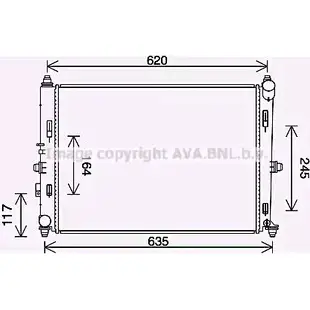 Радиатор охлаждения двигателя AVA QUALITY COOLING MZ2288 I HSG2BF 1221505723 4045385220977 изображение 0