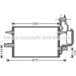Радиатор кондиционера AVA QUALITY COOLING 1221509465 OL5349D D8T PM 4045385217281