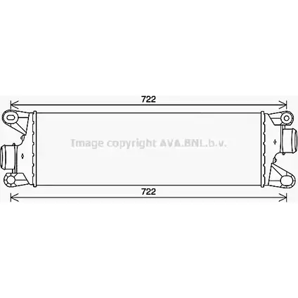 Интеркулер AVA QUALITY COOLING 74OD2R PE4417 1221516869 3LGZ AF изображение 0