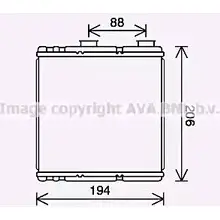 Радиатор печки, теплообменник AVA QUALITY COOLING RT6634 4045385219391 5O2L WT 1221521883