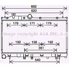 Радиатор охлаждения двигателя AVA QUALITY COOLING SU2113 6X82 U6 4045385217588 1221525973 изображение 0