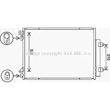 Радиатор кондиционера AVA QUALITY COOLING LWS4 WRX 4045385221097 1221526749 SZ5150D