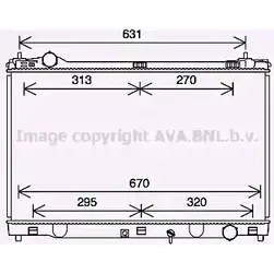 Радиатор охлаждения двигателя AVA QUALITY COOLING EG P9JLR 0PC0B 1221528531 TO2729