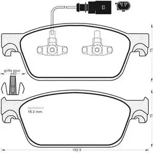 Тормозные колодки, дисковые, комплект MGA 1221666311 PRT6HHL MR 2VFPV 1051 изображение 0