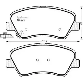 Тормозные колодки, дисковые, комплект MGA Z XY58 17JZDTJ 1221666719 1100 изображение 0