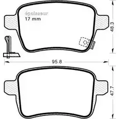 Тормозные колодки, дисковые, комплект MGA 1171 LBKUX 1221667249 FVFHTL Q