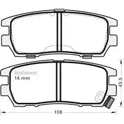 Тормозные колодки, дисковые, комплект MGA 1221671639 RO9SVN9 R GTOC 468