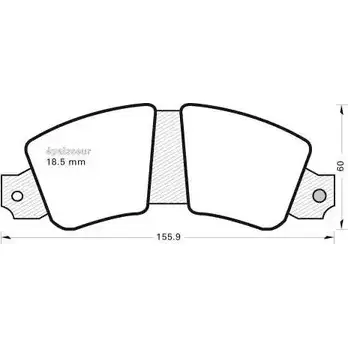 Тормозные колодки, дисковые, комплект MGA 1221673379 79ACQOK 64 GF EEO6