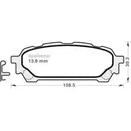 Тормозные колодки, дисковые, комплект MGA 813 PNWF0UG LPM 3RL 1221675151 изображение 0