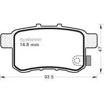 Тормозные колодки, дисковые, комплект MGA 1221676687 979 VUQ BS2 C7A6I53 изображение 0