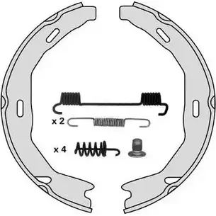 Тормозные колодки ручника, комплект MGA M869R 3EDFML 9 DS47 1221762697