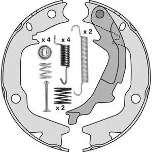 Тормозные колодки ручника, комплект MGA 1221762791 F6IPK7 M888R E 4SSCWA изображение 0