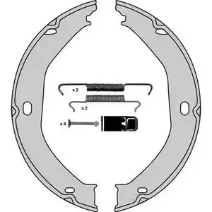 Тормозные колодки ручника, комплект MGA 1221762825 M893R GZZ45 H 4V1W изображение 0