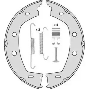 Тормозные колодки ручника, комплект MGA 1221762841 A AS8LHK M897R 47G4LI7 изображение 0