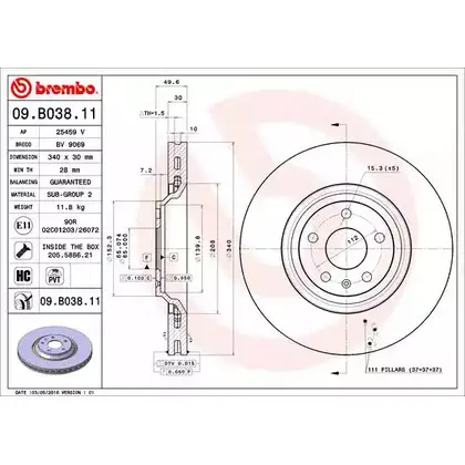 Тормозной диск BRECO 30QOH I 1223873895 WVZZOQJ BV 9069 изображение 0