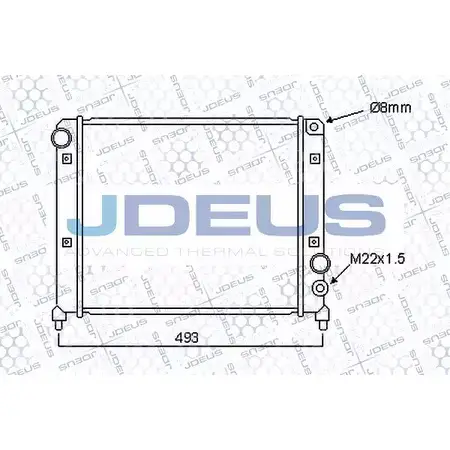 Радиатор охлаждения двигателя JDEUS Q9WG M 1223990956 93KXI 000V04