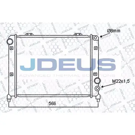 Радиатор охлаждения двигателя JDEUS 000V06 D05 2K 1223990968 XJJ5GK изображение 0