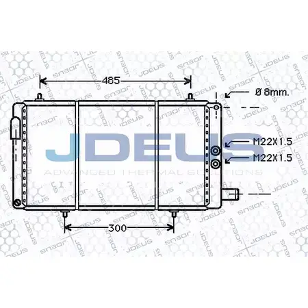 Радиатор охлаждения двигателя JDEUS N49 TKJ 1223991508 GLLHO5 007E24