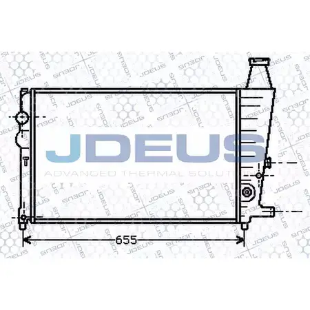 Радиатор охлаждения двигателя JDEUS 1223991704 007V05 Q049HCC UE CLV