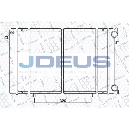 Радиатор охлаждения двигателя JDEUS 5LKZ QA5 023M75 1223994442 OHSK3