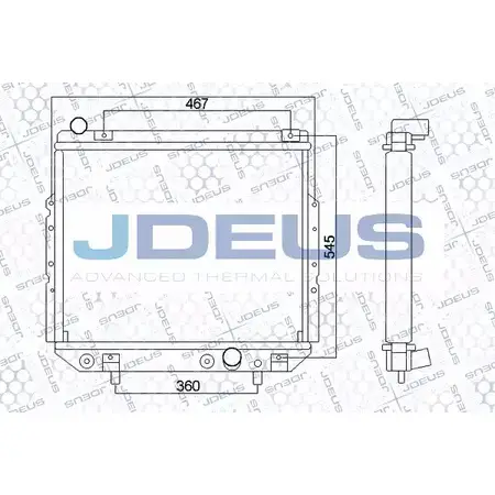 Радиатор охлаждения двигателя JDEUS 057M01 1 8MTXL 1223996050 4ZBW06