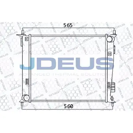 Радиатор охлаждения двигателя JDEUS NAC IYK8 1223996166 6644NI 065M15