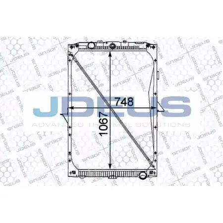 Радиатор охлаждения двигателя JDEUS 108M07 G 2WEZDJ 1223996446 ZHF33