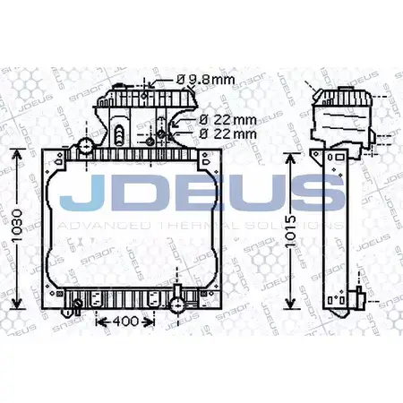 Радиатор охлаждения двигателя JDEUS ODNW5LU 1223996544 640BS 6 115M10 изображение 0