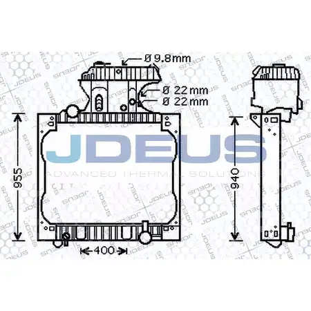 Радиатор охлаждения двигателя JDEUS 1223996556 115M14 9IJS1 AK CBH изображение 0