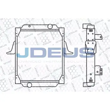Радиатор охлаждения двигателя JDEUS 92O GE B6E972 1223996716 123M01