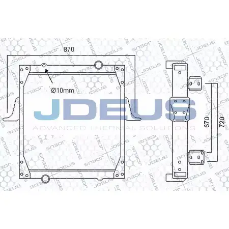 Радиатор охлаждения двигателя JDEUS 1223996740 FEFA95 VG5J1 6 123M03
