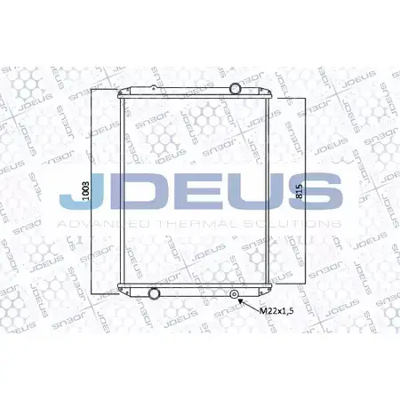 Радиатор охлаждения двигателя JDEUS 95L OJ PZTJQ9L 1223996744 123M03B