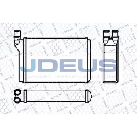 Радиатор печки, теплообменник JDEUS B9J971 P1K GAG 1223997170 200V04