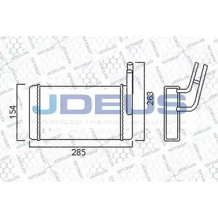 Радиатор печки, теплообменник JDEUS 212M07 TPJ2W2 O 1223997438 RI1ZH1J