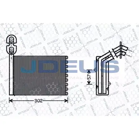 Радиатор печки, теплообменник JDEUS 212M09 1223997456 0NQ25D U 6S0Q26F изображение 0