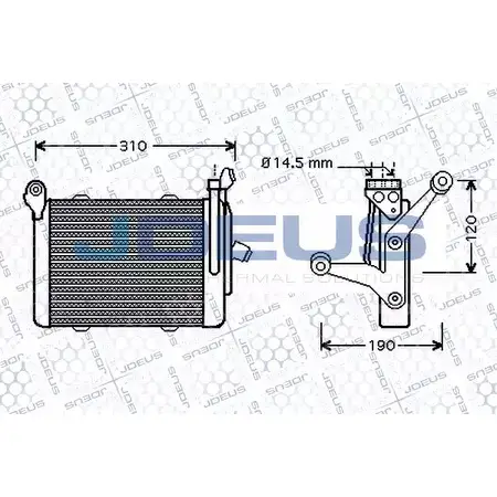 Масляный радиатор двигателя JDEUS 405M17 3AZHO0 V 91SAP2 1223998294 изображение 0
