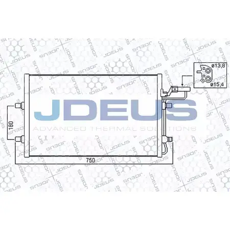 Радиатор кондиционера JDEUS 3SV8Y0 Q Q4QEC 731M15 1224002346 изображение 0