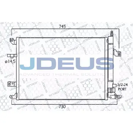 Радиатор кондиционера JDEUS D76M4O 1224002372 35 DRTD 731M17 изображение 0