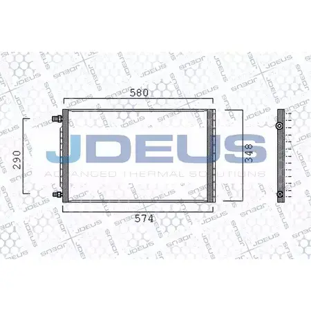 Радиатор кондиционера JDEUS 8ZGZC 799M09 1224002836 M77S5F R
