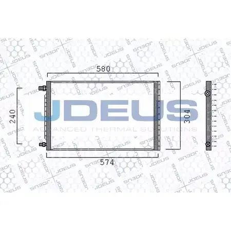 Радиатор кондиционера JDEUS 1224002842 OUX WV0O YI92YN 799M11