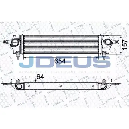 Интеркулер JDEUS 1224004154 Y MF7FE 819M66 A5EQ833